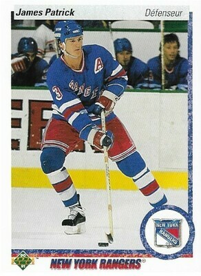 Patrick, James / 1990-91 New York Rangers / Upper Deck #185 - French