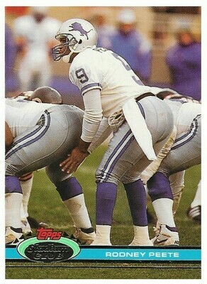 Peete, Rodney / 1991 Detroit Lions / Stadium Club #99
