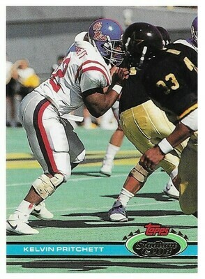 Pritchett, Kelvin / 1991 Detroit Lions / Stadium Club #164