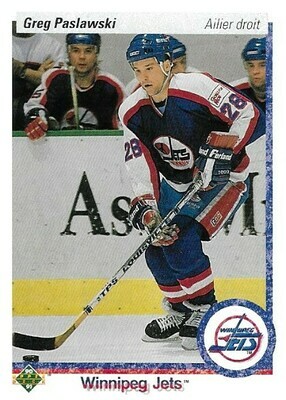 Paslawski, Greg / 1990-91 Winnipeg Jets / Upper Deck #239 - French