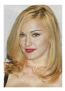 Madonna / Closeup-White Background-Longer Hair / 1997