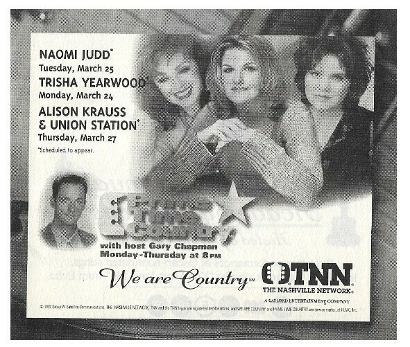 Krauss, Alison / Prime Time Country (TNN) / with Naomi Judd and Trisha Yearwood / 1997