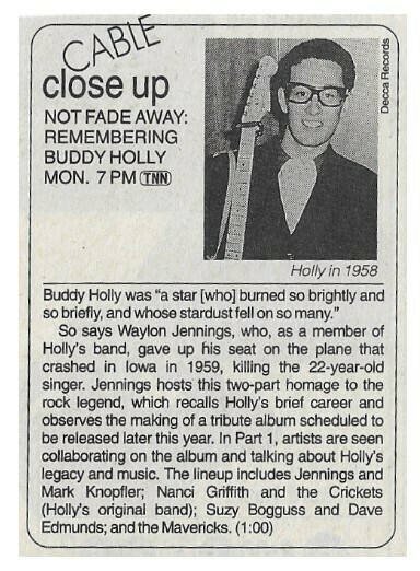 Holly, Buddy / Not Fade Away: Remembering Buddy Holly / 1996