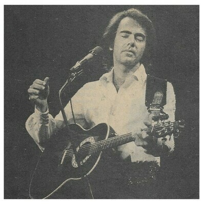 Diamond, Neil / On Stage-Eyes Closed-Strumming Guitar / 1976