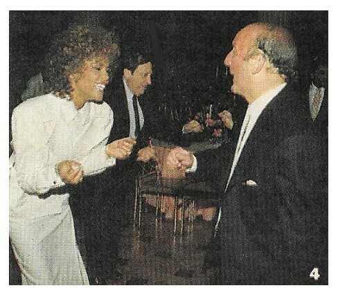 Houston, Whitney / With Clive Davis-Whitney in All White / 1987