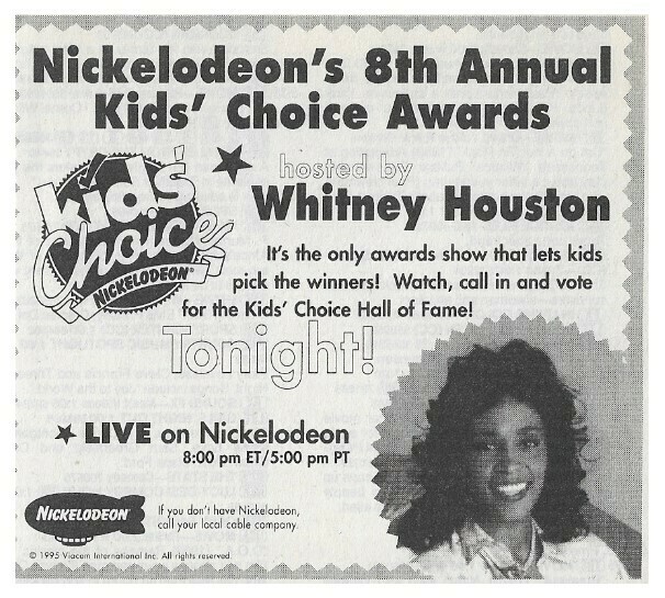 Houston, Whitney / Nickelodeon's 8th Annual Kids' Choice Awards / 1995