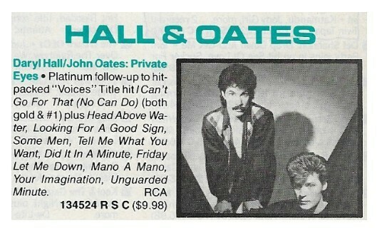 Hall + Oates / Private Eyes / 1981