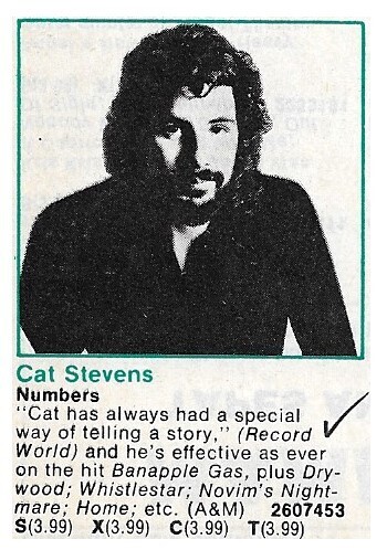 Stevens, Cat / Numbers / 1975