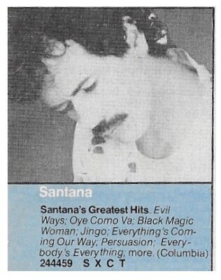Santana / Santana's Greatest Hits / 1974