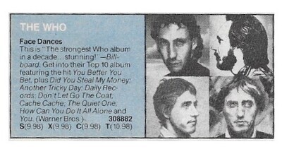 Who, The / Face Dances / 1981