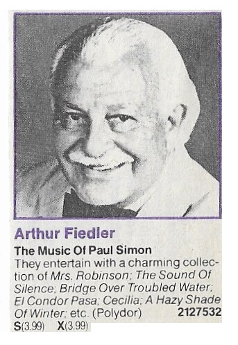 Fiedler, Arthur / The Music of Paul Simon / 1972