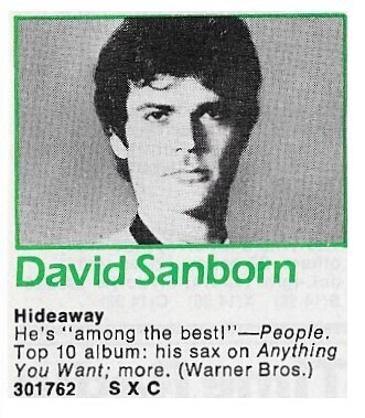 Sanborn, David / Hideaway / 1980