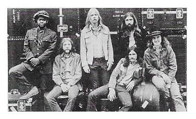 Allman Brothers Band / Group Photo, Gregg Third from Left