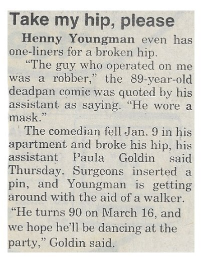 Youngman, Henny / Take My Hip, Please / 1996
