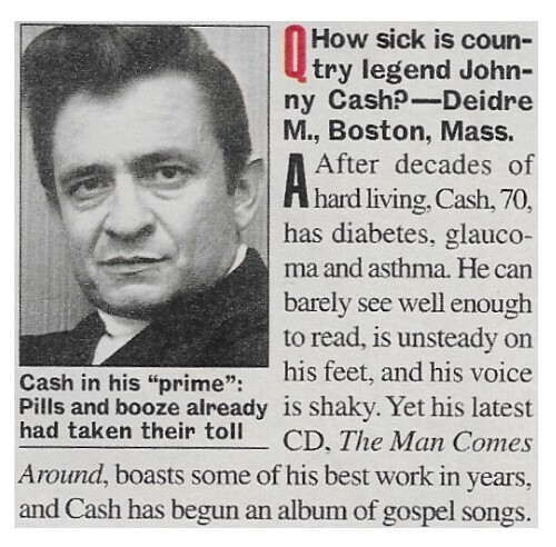 Cash, Johnny / Pills and Booze Already Had Taken Their Toll / 2003
