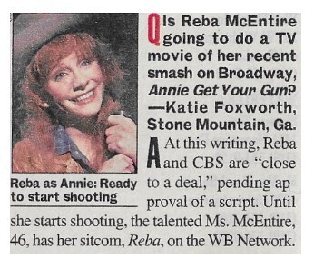 McEntire, Reba / Reba As Annie: Ready to Start Shooting / 2002
