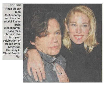 Mellencamp, John / Miami Beach, FL (with Elaine Irwin Mellencamp) / 2002