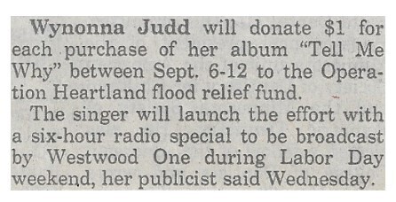 Judd, Wynonna / Heartland Flood Relief Fund / 1993