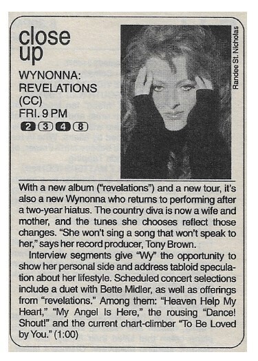 Judd, Wynonna / Wynonna: Revelations (Close Up) / 1996