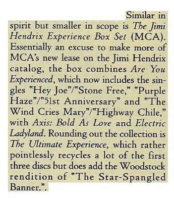 Hendrix, Jimi / The Jimi Hendrix Experience Box Set / 1993