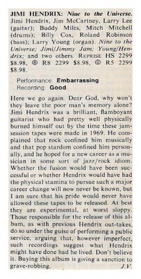 Hendrix, Jimi / Nine to the Universe / 1980