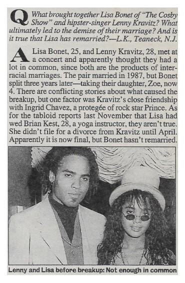 Kravitz, Lenny / Not Enough in Common / with Lisa Bonet / 1993