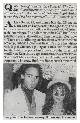 Kravitz, Lenny / Not Enough in Common / with Lisa Bonet / 1993