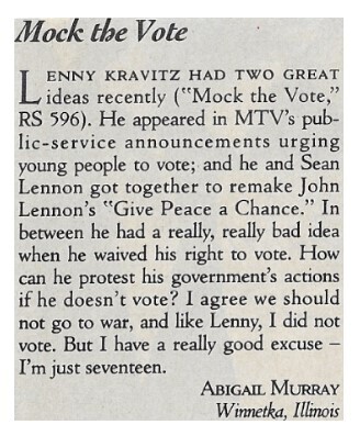 Kravitz, Lenny / Mock the Vote / 1991