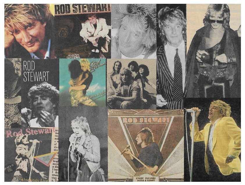 Stewart, Rod / Set of 13 Magazine Photos / Various Years