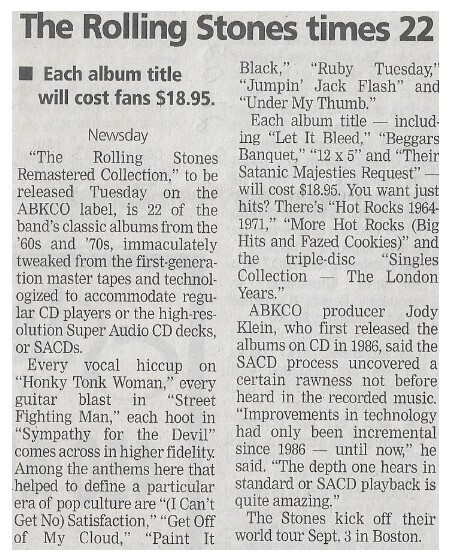 Rolling Stones, The / The Rolling Stones Times 22 / 2002