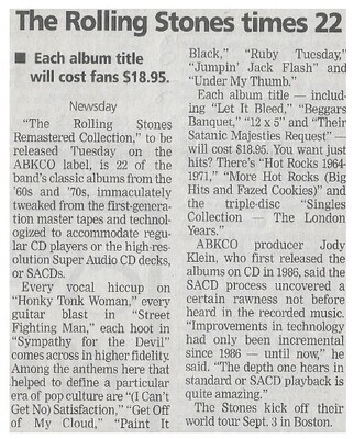 Rolling Stones, The / The Rolling Stones Times 22 / 2002