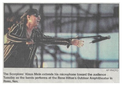 Scorpions / Klaus Mein On Stage in Reno, Nevada / 2002