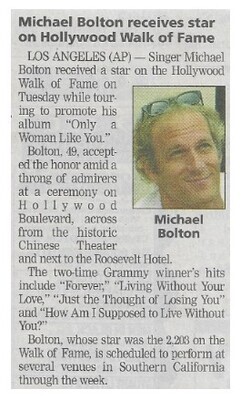 Bolton, Michael / Michael Bolton Receives Star On Hollywood Walk of Fame / 2002