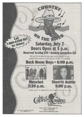 Austin, Sherrie / Marquette, IA (Isle of Capri Casino + Hotel) / with Ricochet / 2001