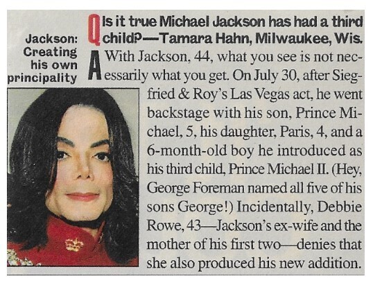 Jackson, Michael / Third Child? / 2002