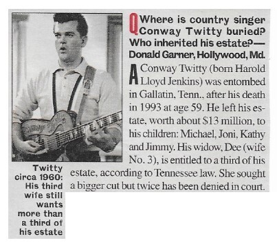 Twitty, Conway / Who Inherited His Estate? / 2002