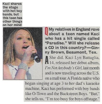 Battaglia, Kaci / Hit Single Called Paradise / 2002