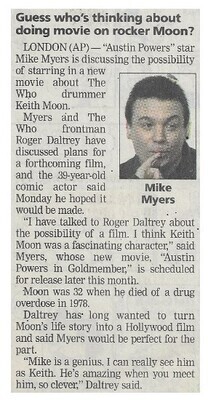 Myers, Mike / Guess Who's Thinking About Doing Movie On Rocker Moon? / 2002