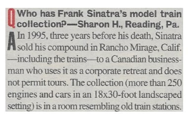 Sinatra, Frank / Model Train Collection / 2002