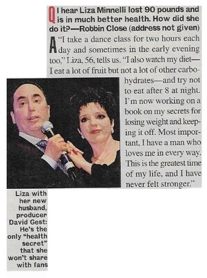 Minnelli, Liza / Much Better Health | with David Gest / 2002