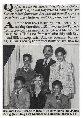 Turner, Tina / Raised Four Sons / 1993