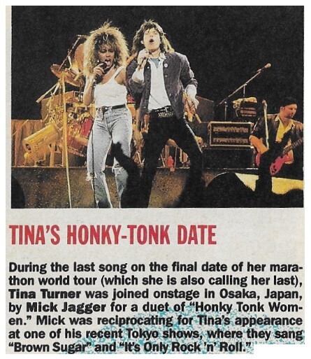 Turner, Tina / Tina's Honky-Tonk Date / with Mick Jagger / 1988