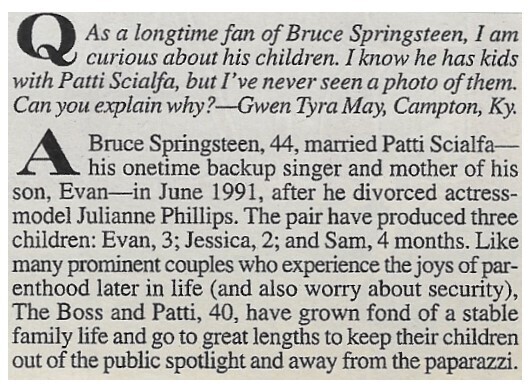 Springsteen, Bruce / Curious About His Children / 1994