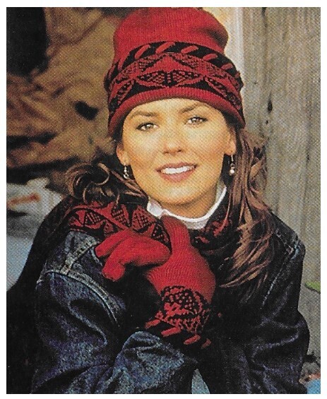 Twain, Shania / Outdoors-Red Gloves and Hat / 1990s