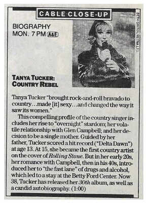 Tucker, Tanya / Biography - Country Rebel (Cable Close-Up) / 1997