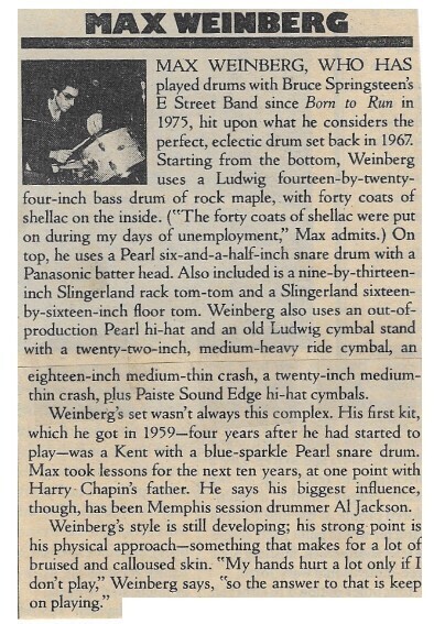 Weinberg, Max / Perfect, Eclectic Drum Set / 1979