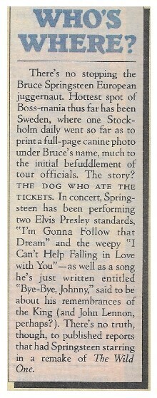 Springsteen, Bruce / Who's Where? / 1981