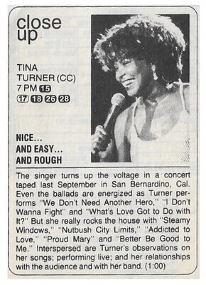 Turner, Tina / Close Up - Nice...and Easy...and Rough / 1993