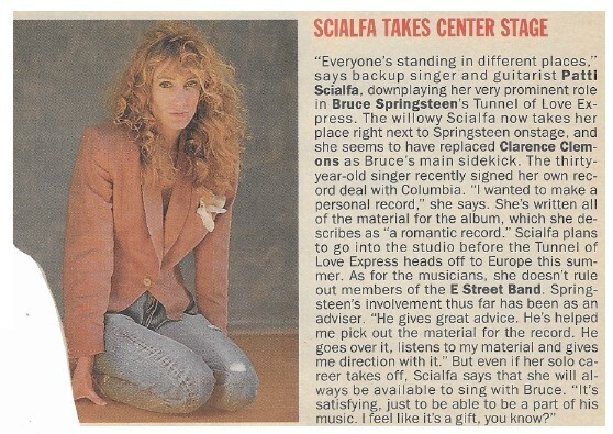 Scialfa, Patti / Scialfa Takes Center Stage / 1988