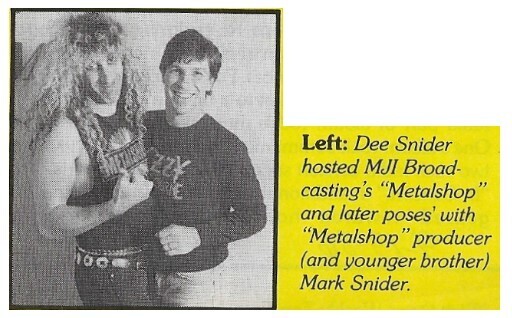 Twisted Sister / Dee Snider Hosted Metalshop / 1986
